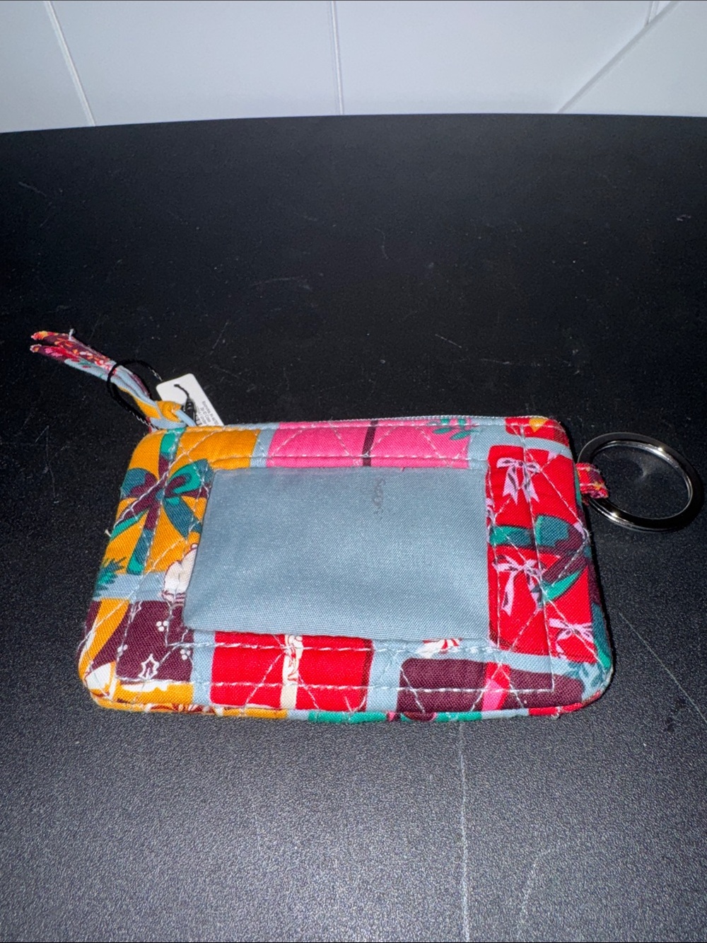 Vera Bradley Zip ID Case Under the Tree Multicolor & Red